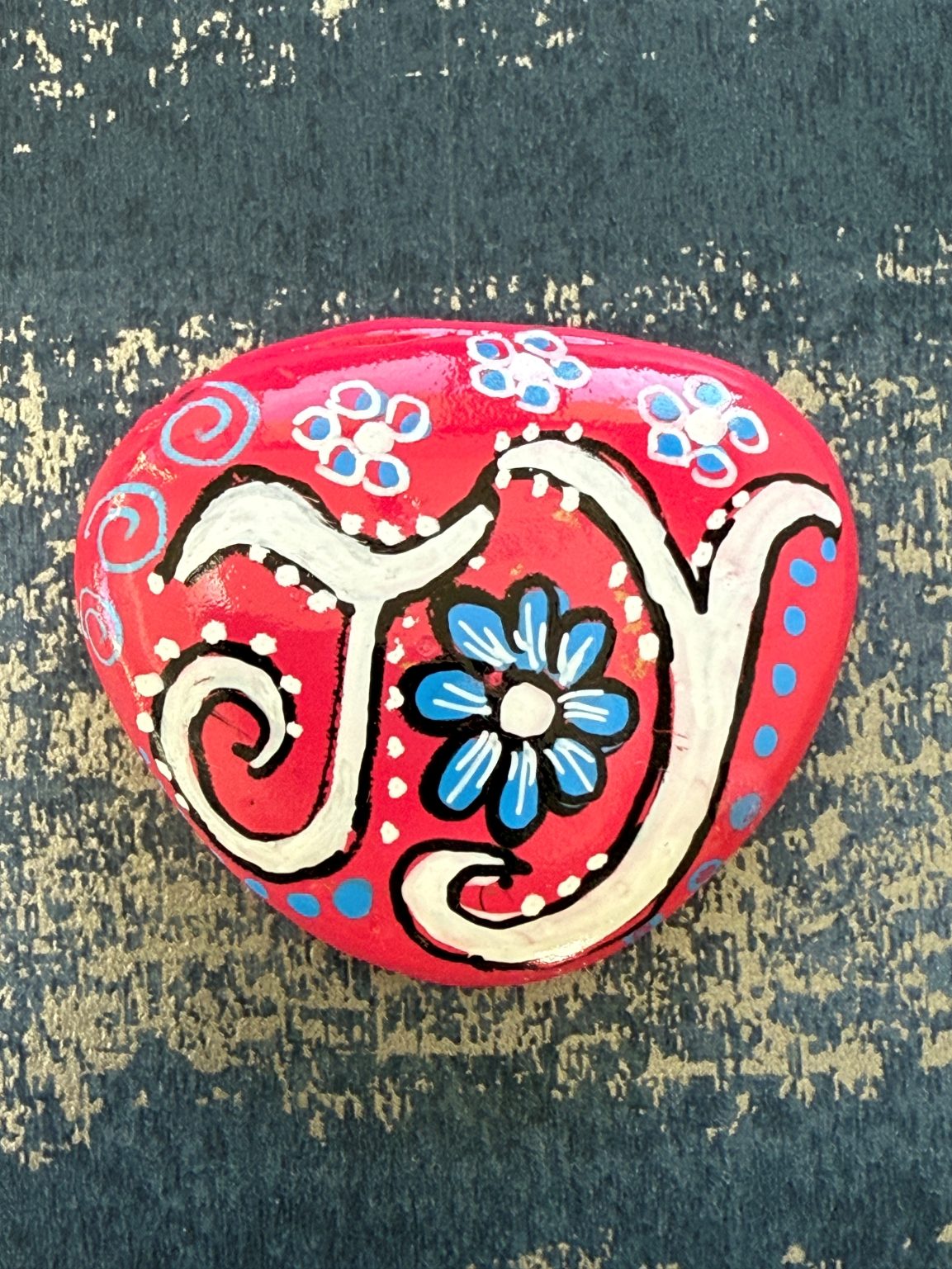 Santa Fe Marketplace Love Stone #2 — Hand Painted Love Stone Product Image: Love Stone #2 — Hand Painted Love Stone
