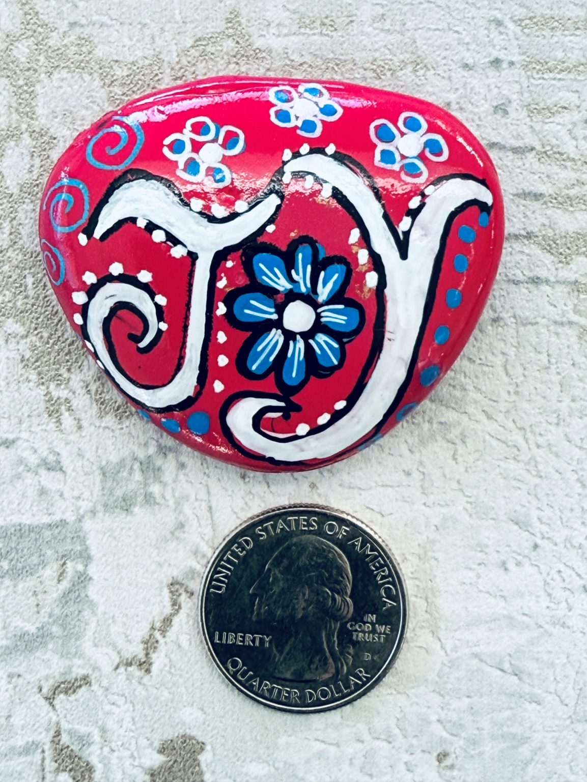 Santa Fe Marketplace Love Stone #2 — Hand Painted Love Stone Product Image: Love Stone #2 — Hand Painted Love Stone