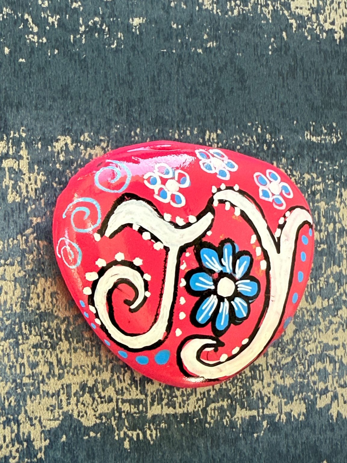 Santa Fe Marketplace Love Stone #2 — Hand Painted Love Stone Product Image: Love Stone #2 — Hand Painted Love Stone
