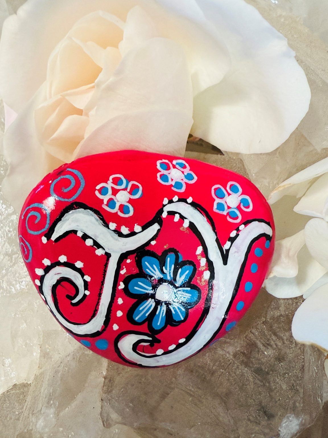 Santa Fe Marketplace Love Stone #2 — Hand Painted Love Stone Product Image: Love Stone #2 — Hand Painted Love Stone