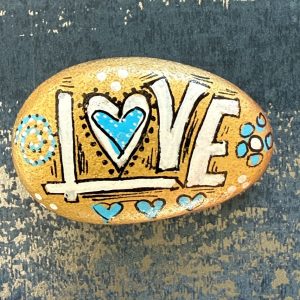 Santa Fe Marketplace Love Stone #3 — Hand Painted Love Stone Product Image: Love Stone #3 — Hand Painted Love Stone
