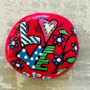 Santa Fe Marketplace Love Stone #4 — Hand Painted Love Stone Product Image: Love Stone #4 — Hand Painted Love Stone