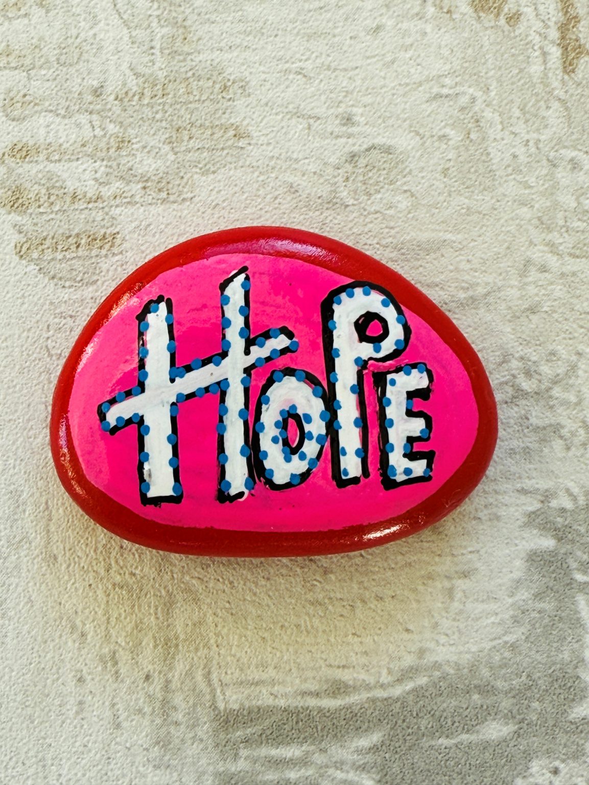 Santa Fe Marketplace Love Stone #8 — Hand Painted Love Stone Product Image: Love Stone #8 — Hand Painted Love Stone