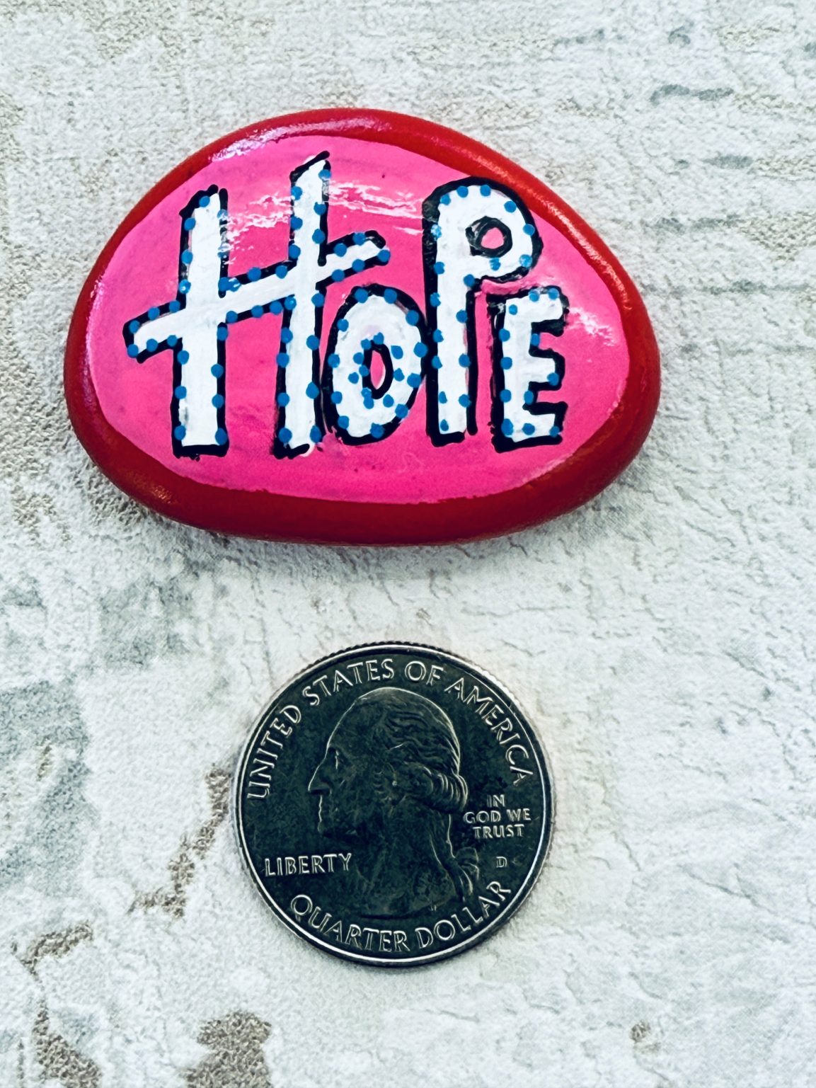 Santa Fe Marketplace Love Stone #5 — Hand Painted Love Stone Product Image: Love Stone #5 — Hand Painted Love Stone