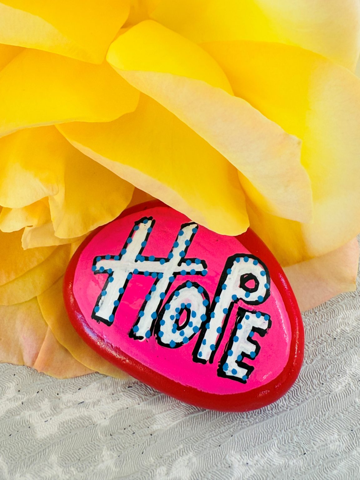 Santa Fe Marketplace Love Stone #5 — Hand Painted Love Stone Product Image: Love Stone #5 — Hand Painted Love Stone