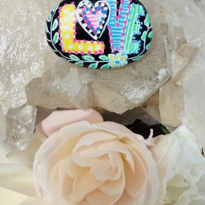 Santa Fe Marketplace Love Stone #9 — Hand Painted Love Stone Product Image: Love Stone #9 — Hand Painted Love Stone