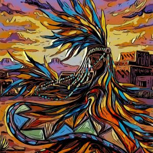 Product Image: South West Dancer 11″X11″ Print Only