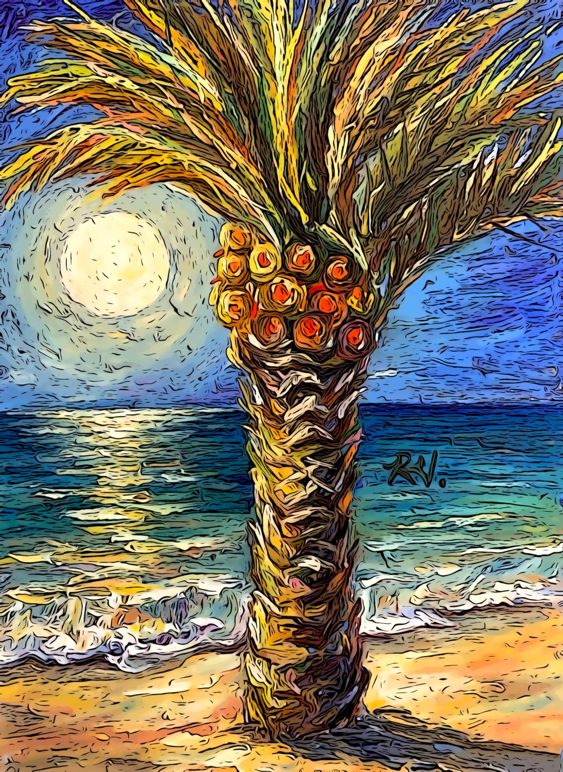 Santa Fe Marketplace Tropical Sunset 12′ X 8″ PRINT ONLY Product Image: Tropical Sunset 12′ X 8″ PRINT ONLY