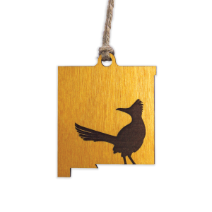Santa Fe Marketplace State Roadrunner Wood Ornament Product Image: State Roadrunner Wood Ornament