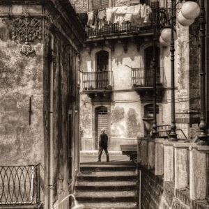 Product Image: Man Atop Staircase, Sicily, 2005