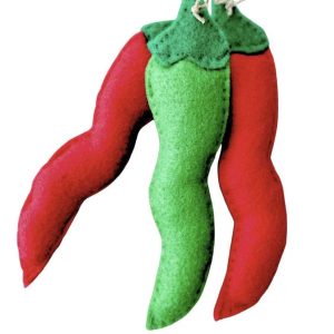 Product Image: Red or Green Chile Felt Ornament
