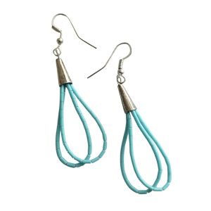 Santa Fe Marketplace Turquoise Heishi Bead Earrings Product Image: Turquoise Heishi Bead Earrings