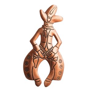 Santa Fe Marketplace 1940’s Brass Cowboy Pin Product Image: 1940’s Brass Cowboy Pin