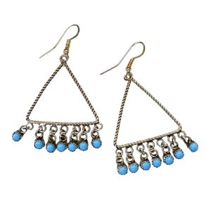 Product Image: Wire Twist Turquoise Earrings