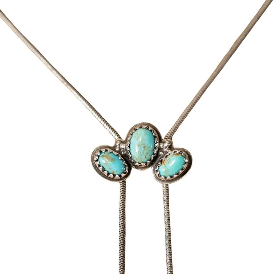 Santa Fe Marketplace Turquoise Arch Snake Bolo Necklace Product Image: Turquoise Arch Snake Bolo Necklace