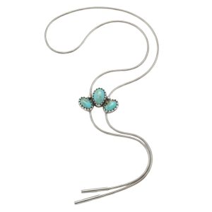 Santa Fe Marketplace Turquoise Arch Snake Bolo Necklace Product Image: Turquoise Arch Snake Bolo Necklace