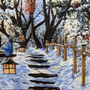 Santa Fe Marketplace “Homage to Ten Thousand Waves in Winter” Product Image: “Homage to Ten Thousand Waves in Winter”