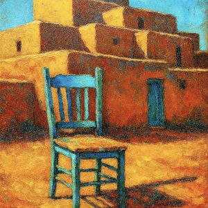Santa Fe Marketplace Adobe Sunset 12″X8″ -PRINT- Product Image: Adobe Sunset 12″X8″ -PRINT-
