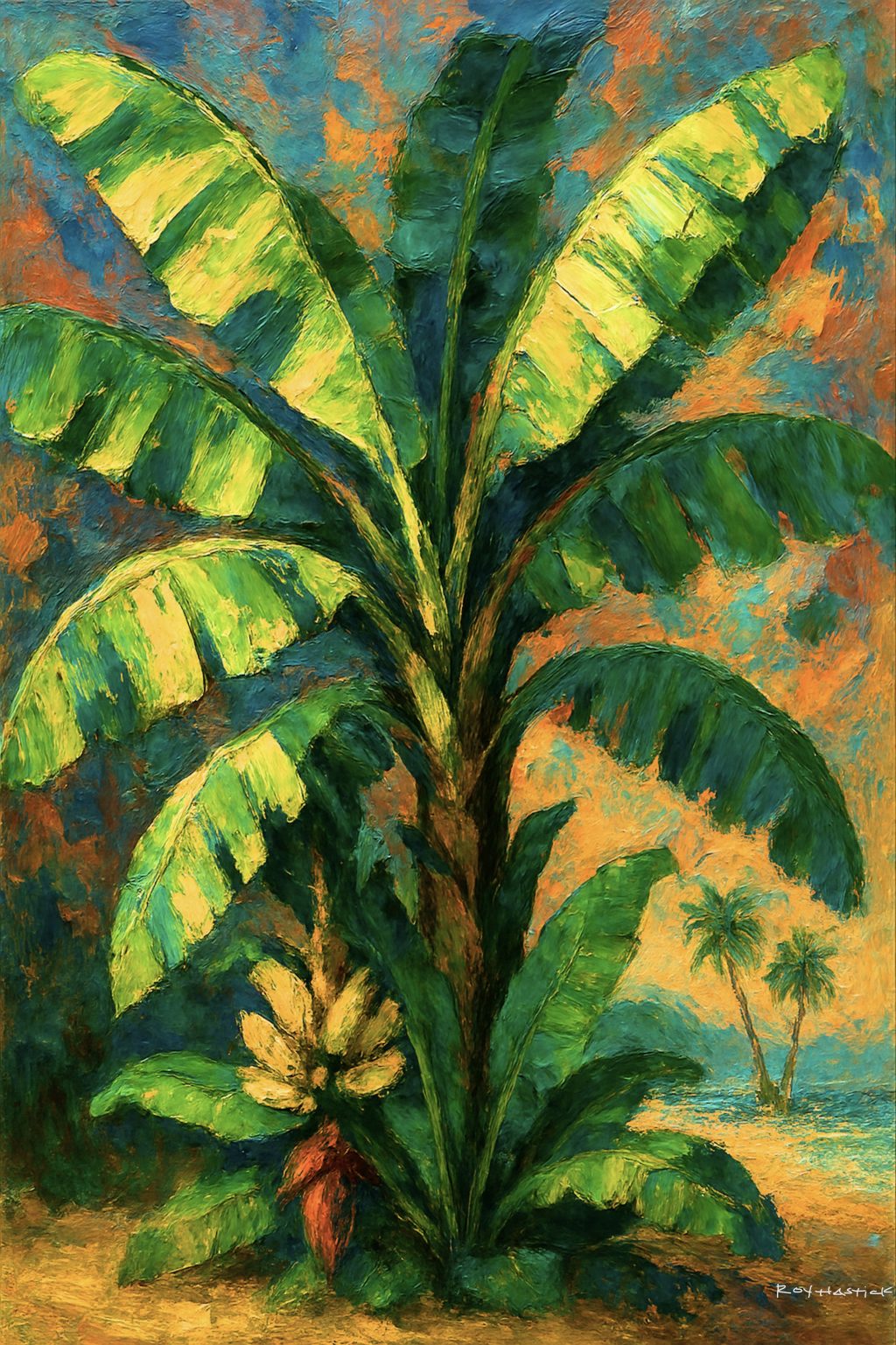 Santa Fe Marketplace Central Bannana Tree 12″X8″ Product Image: Central Bannana Tree 12″X8″