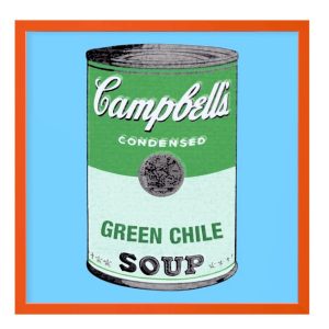Santa Fe Marketplace Red & Green Chile Soup Can Framed Product Image: Red & Green Chile Soup Can Framed