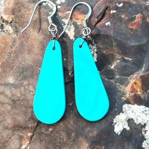 Santa Fe Marketplace Dainty Turquoise Slab Earrings Product Image: Dainty Turquoise Slab Earrings
