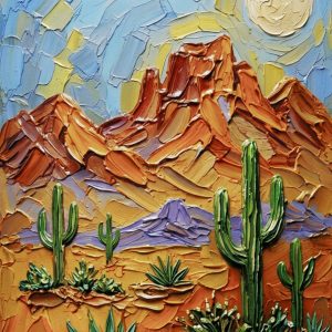 Product Image: Desert Flora (Saguaro & Agave)12″X8″-PRINT-