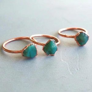 Product Image: Raw Emerald Ring | Electroformed Copper Jewelry