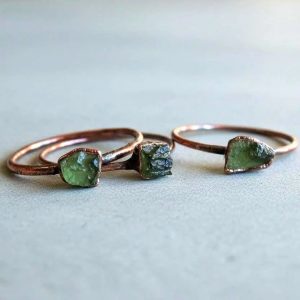 Product Image: Moldavite Ring — Handcrafted Copper Talisman for Transformation & High Vibration