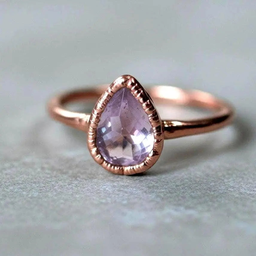 Santa Fe Marketplace Lavender Amethyst Ring | Electroformed Copper Jewelry Product Image: Lavender Amethyst Ring | Electroformed Copper Jewelry