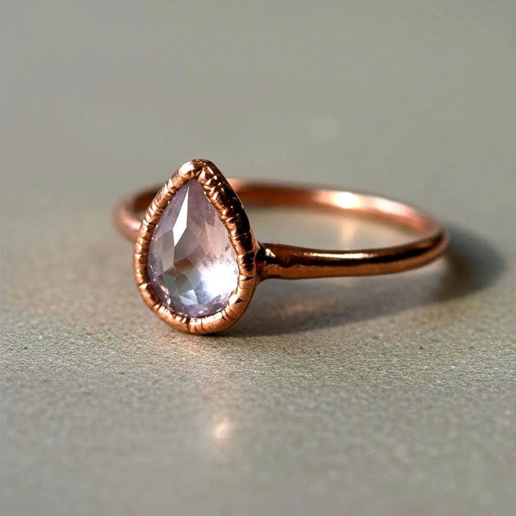 Santa Fe Marketplace Lavender Amethyst Ring | Electroformed Copper Jewelry Product Image: Lavender Amethyst Ring | Electroformed Copper Jewelry