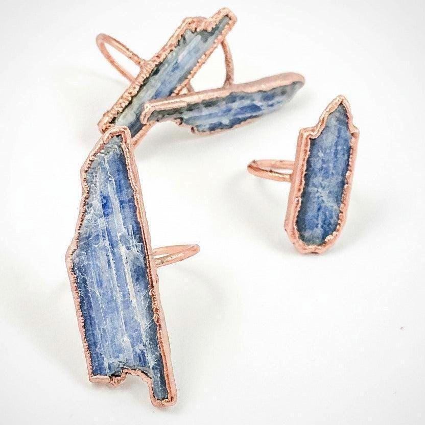 Santa Fe Marketplace Blue Kyanite Ring | Raw Blade Electroformed Copper | Made to Order Product Image: Blue Kyanite Ring | Raw Blade Electroformed Copper | Made to Order