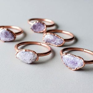 Product Image: Purple Lepidolite Ring | Electroformed Copper | Made To Order