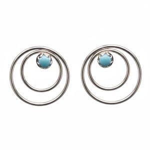 Santa Fe Marketplace Turquoise Spiral Post Earrings Product Image: Turquoise Spiral Post Earrings