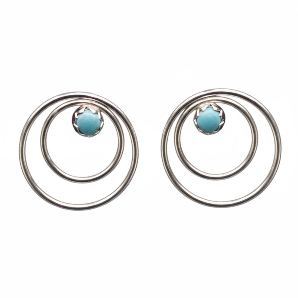 Santa Fe Marketplace Turquoise Spiral Post Earrings Product Image: Turquoise Spiral Post Earrings