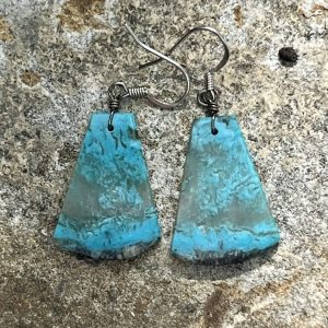Product Image: Colorful Turquoise Slab Earrings