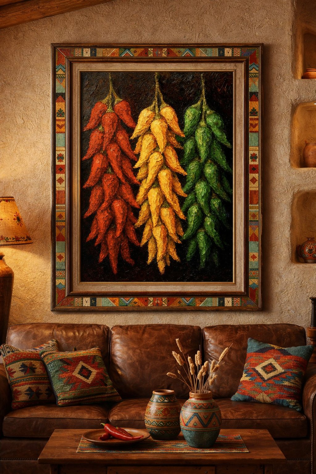 Santa Fe Marketplace MINI_Santa Fe Peppers -12’X12″-Digital CANVAS PRINT- Product Image: MINI_Santa Fe Peppers -12’X12″-Digital CANVAS PRINT-