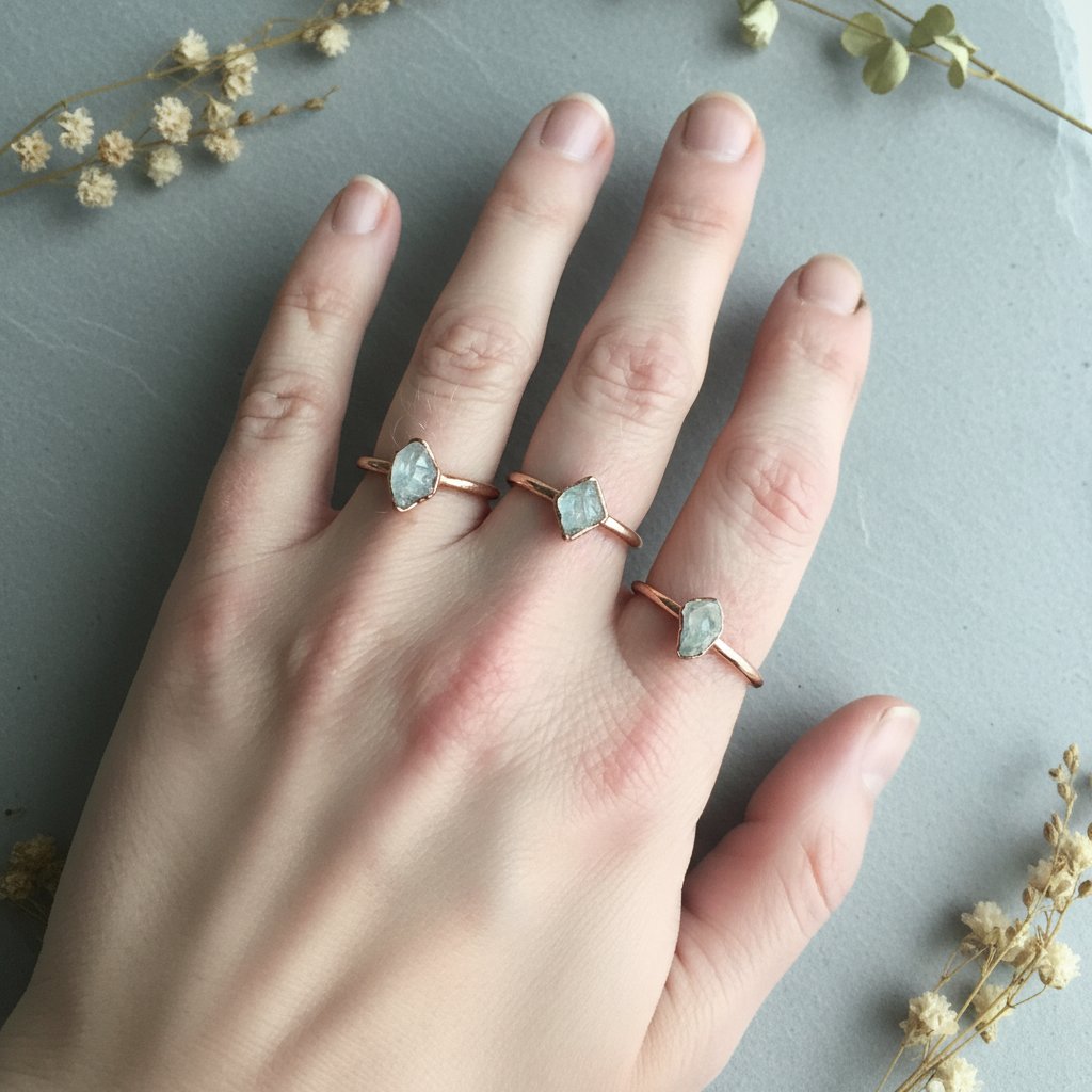 Santa Fe Marketplace Herkimer Diamond Ring | Raw Quartz Crystal | Handcrafted Electroformed Copper | Made to Order Product Image: Herkimer Diamond Ring | Raw Quartz Crystal | Handcrafted Electroformed Copper | Made to Order