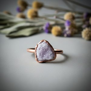 Santa Fe Marketplace Lepidolite Ring | Handcrafted Electroformed Copper | Made to Order Product Image: Lepidolite Ring | Handcrafted Electroformed Copper | Made to Order
