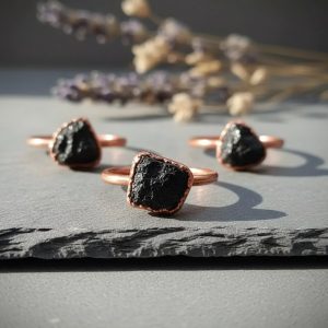 Santa Fe Marketplace Black Tourmaline Ring | Electroformed Copper | Made to Order Product Image: Black Tourmaline Ring | Electroformed Copper | Made to Order