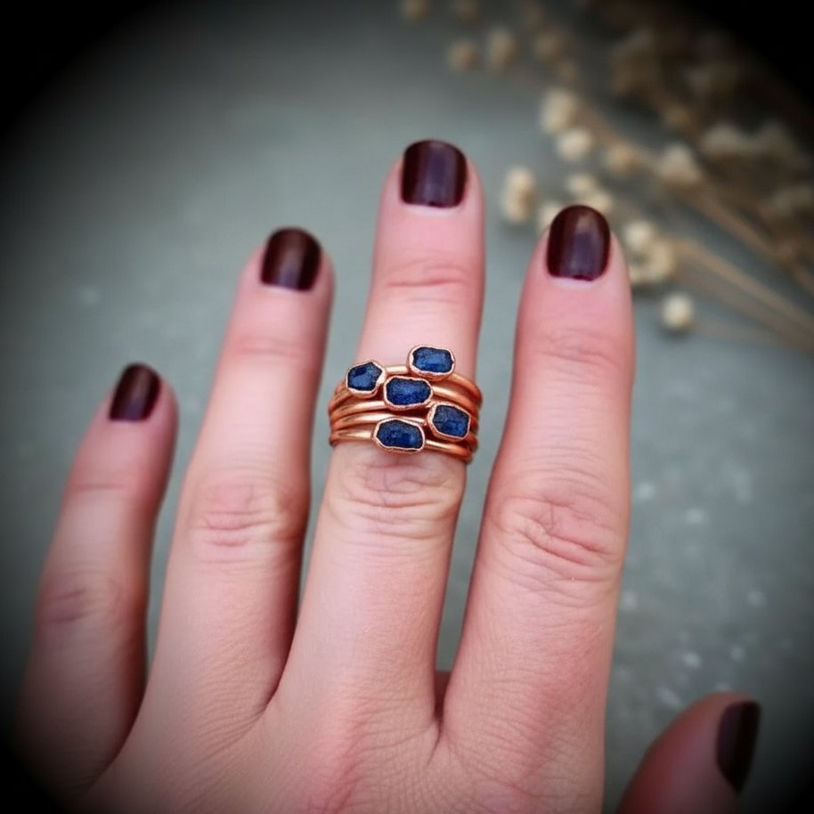 Santa Fe Marketplace Raw Sapphire Ring | Electroformed Copper | Made to Order Product Image: Raw Sapphire Ring | Electroformed Copper | Made to Order
