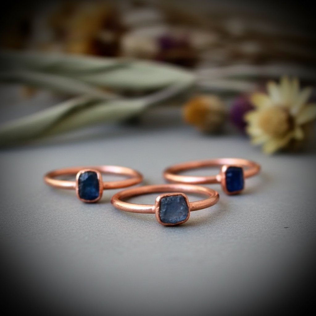 Santa Fe Marketplace Raw Sapphire Ring | Electroformed Copper | Made to Order Product Image: Raw Sapphire Ring | Electroformed Copper | Made to Order
