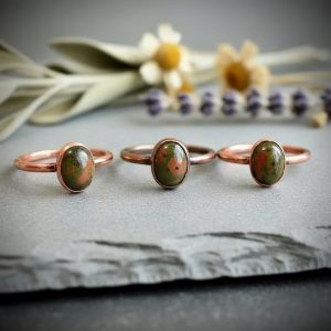 Santa Fe Marketplace Unakite Ring | Electroformed Copper | Made to Order Product Image: Unakite Ring | Electroformed Copper | Made to Order