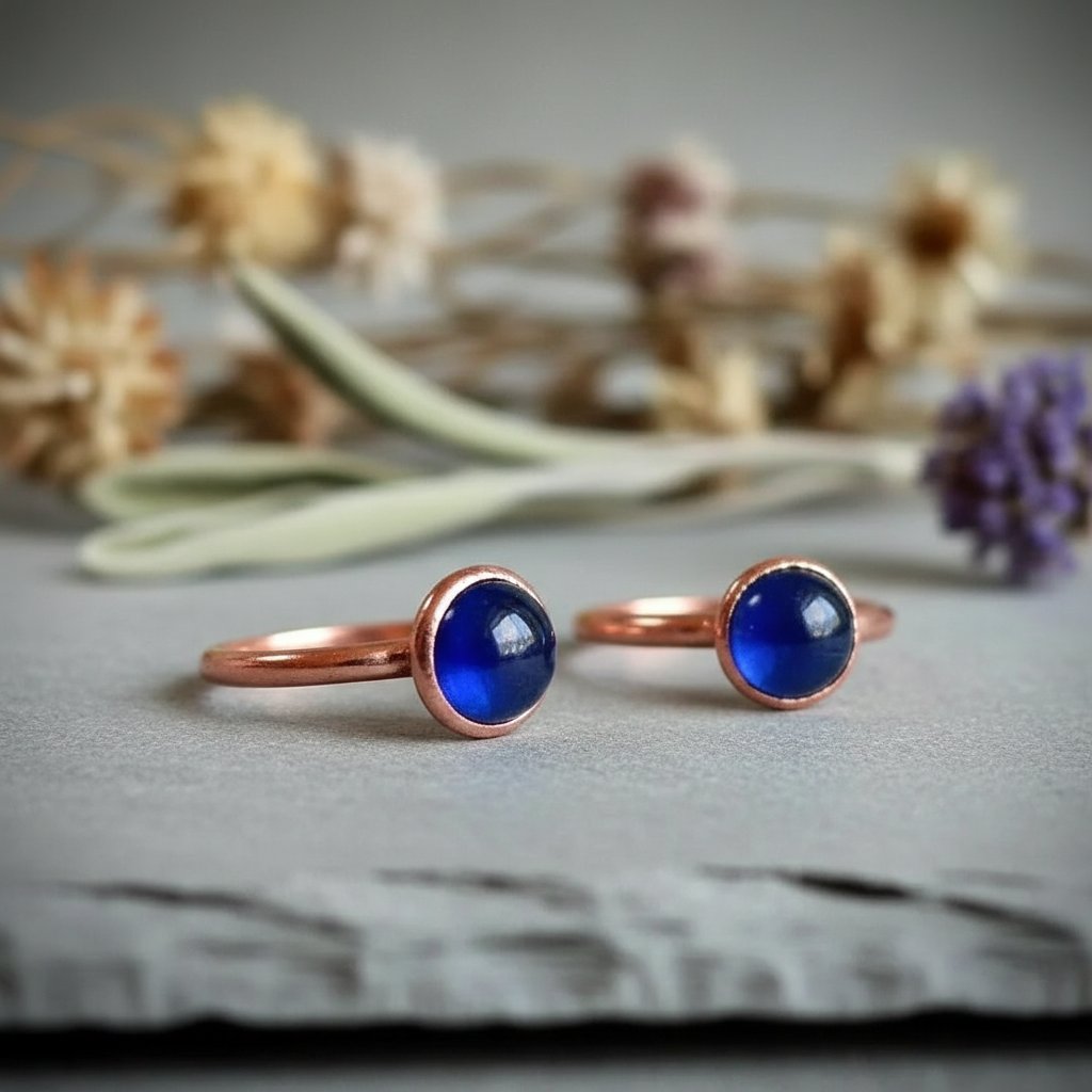 Santa Fe Marketplace Iolite Ring Size 7 | Electroformed Copper | Ready to Ship Product Image: Iolite Ring Size 7 | Electroformed Copper | Ready to Ship