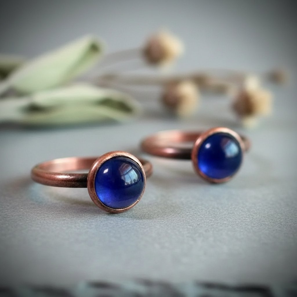 Santa Fe Marketplace Iolite Ring Size 7 | Electroformed Copper | Ready to Ship Product Image: Iolite Ring Size 7 | Electroformed Copper | Ready to Ship