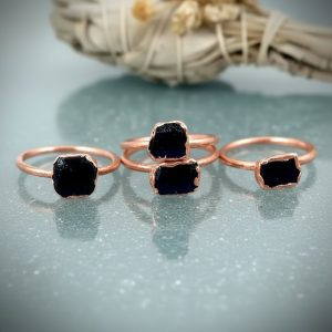 Santa Fe Marketplace Raw Black Tourmaline Ring | Electroformed Copper | Made to Order Product Image: Raw Black Tourmaline Ring | Electroformed Copper | Made to Order
