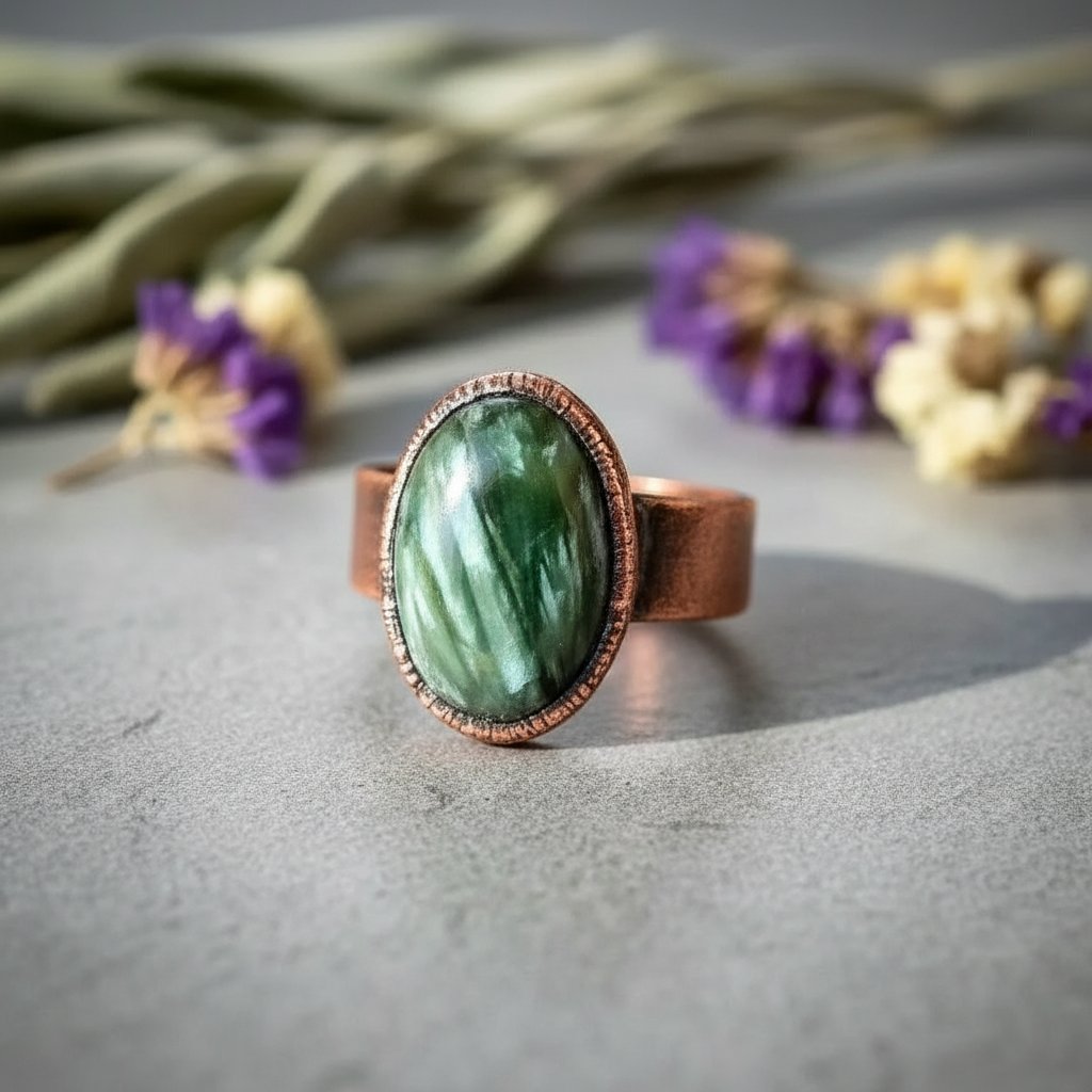 Santa Fe Marketplace Seraphinite Ring | Electroformed Copper | Made to Order Product Image: Seraphinite Ring | Electroformed Copper | Made to Order