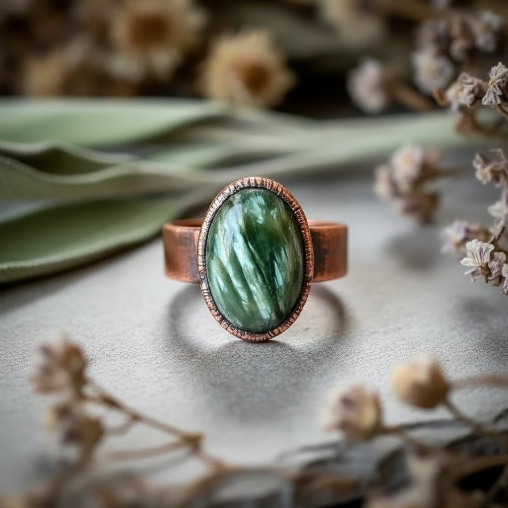 Santa Fe Marketplace Seraphinite Ring | Electroformed Copper | Made to Order Product Image: Seraphinite Ring | Electroformed Copper | Made to Order
