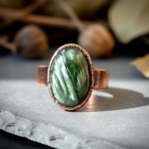 Santa Fe Marketplace Seraphinite Ring | Electroformed Copper | Made to Order Product Image: Seraphinite Ring | Electroformed Copper | Made to Order