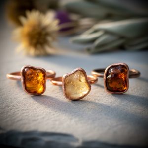 Santa Fe Marketplace Raw Amber Ring | Electroformed Copper | Made to Order Product Image: Raw Amber Ring | Electroformed Copper | Made to Order