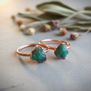 Santa Fe Marketplace Raw Emerald Ring | Electroformed Copper | Made to Order Product Image: Raw Emerald Ring | Electroformed Copper | Made to Order